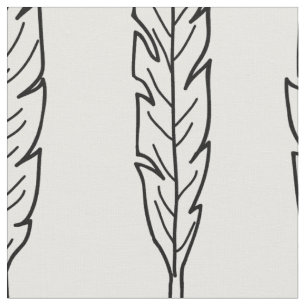 Tecido Penas preto e branco. Escandinavo moderno