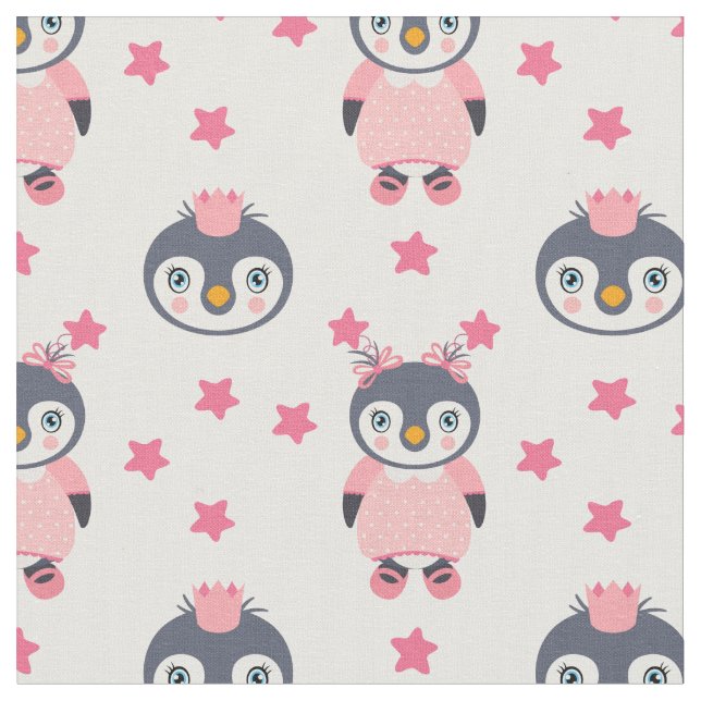 Tecido Penguin baby girl (Detalhe)
