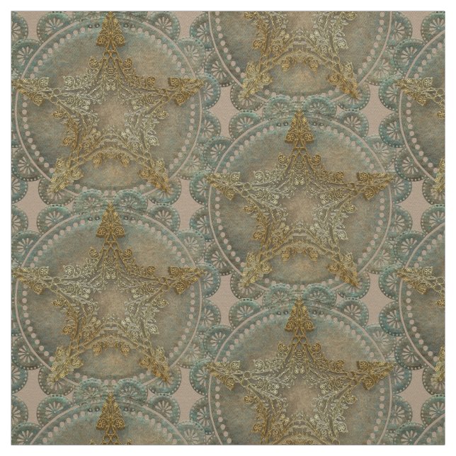 Tecido Pentáculo de Flores Pagan Wiccan (Modelo)