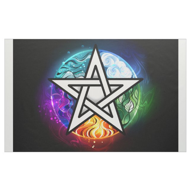 Tecido Pentagrama do Wiccan (Jarda)