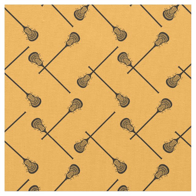 Tecido Pentes Pretos de Lacrosse Amarelos, Padrão (Detalhe)