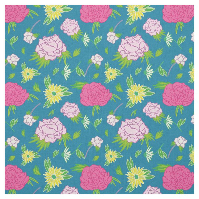 Tecido peonias y margaritas (Modelo)