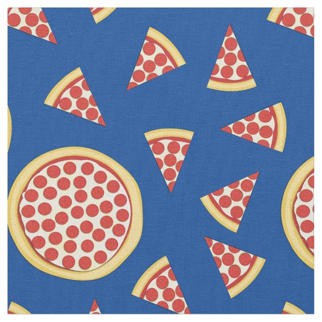 Tecido Pepperoni Pizza Cuja Comida É Fita (Detalhe)