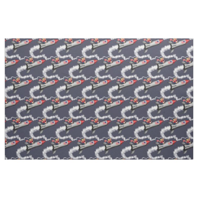 Tecido Pequena trump em um foguete (Fat Quarter)