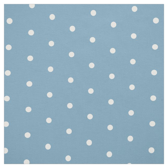 Tecido Pequenas Bolinhas brancas em azul doce de Carolina (Modelo)