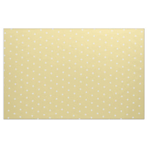 Tecido Pequenas Bolinhas brancas no Vintage Baby Yellow