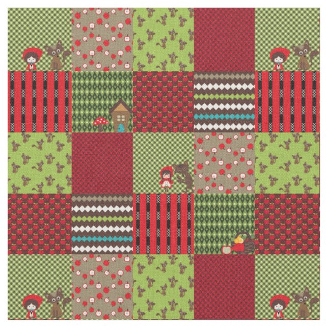 Tecido Pequeno Cabelo Vermelho Deslizando Bloqueia Verde/ (Detalhe)