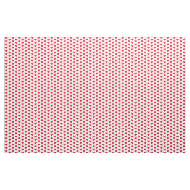 Tecido Pequenos Corações Vermelhos (Jarda)