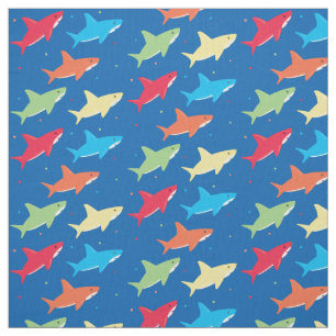 Tecido Personagens de desenho animados coloridos de padr