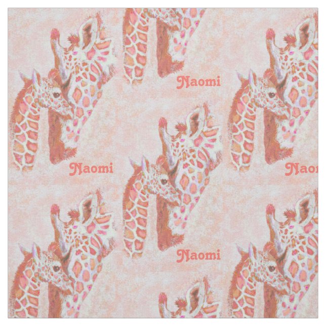 tecido personalizable dos girafas loving do (Modelo)