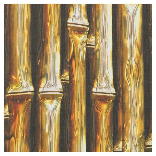 Tecido Personalizado 2A Dourado em Bambu (Detalhe)