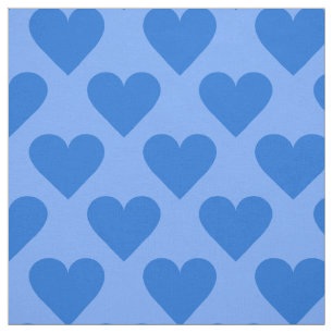 Tecido personalizado Blue Hearts