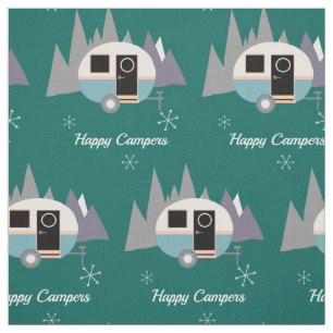 Tecido Personalizado da Mini Camper Caravan