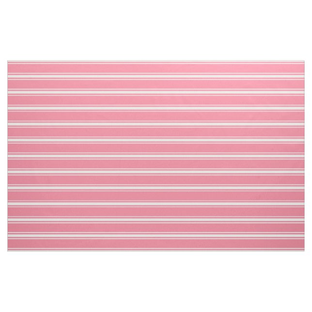 Tecido personalizado de faixas rosa (Jarda)