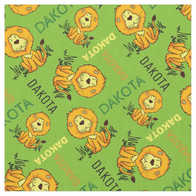 Tecido personalizado de leão de animais (Detalhe)
