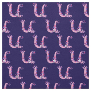 Tecido personalizado de texto decorativo com letra