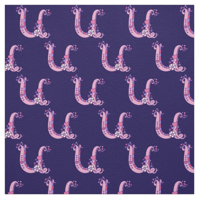 Tecido personalizado de texto decorativo com letra (Modelo)