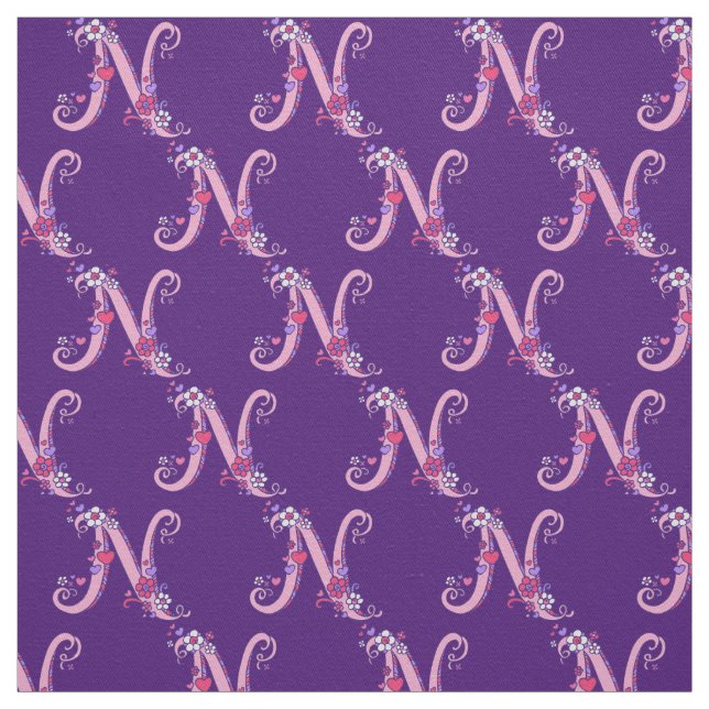 Tecido personalizado de texto decorativo com letra (Modelo)