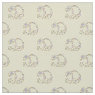 Tecido personalizado de texto decorativo com letra