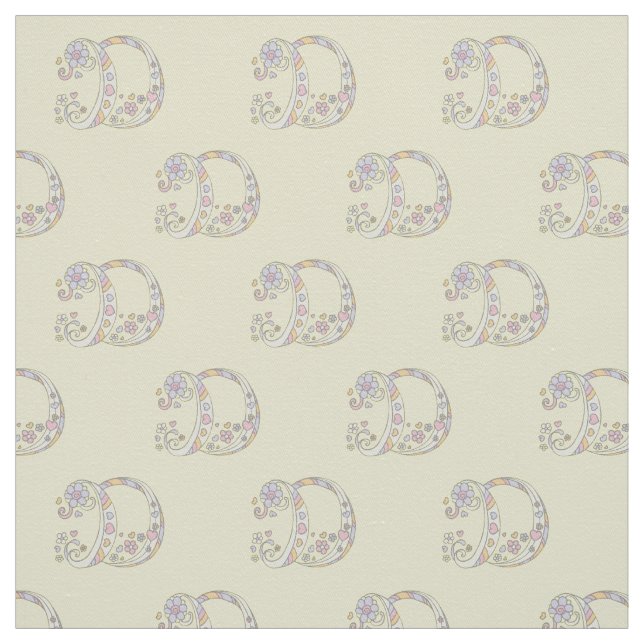 Tecido personalizado de texto decorativo com letra (Modelo)