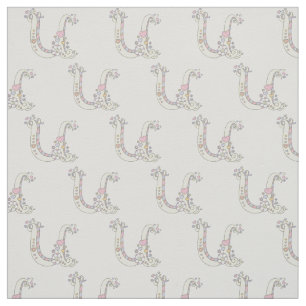 Tecido personalizado de texto decorativo com letra