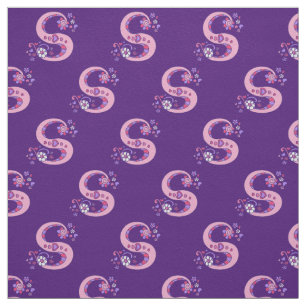 Tecido personalizado de texto decorativo com letra