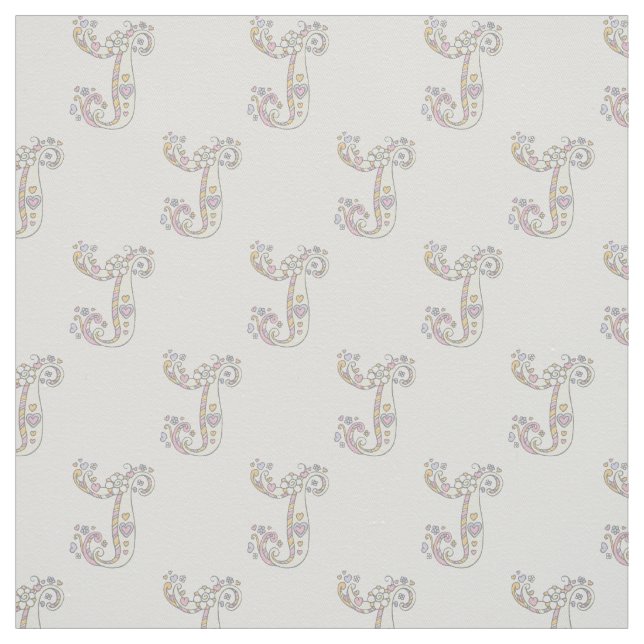 Tecido personalizado de texto decorativo com letra (Modelo)