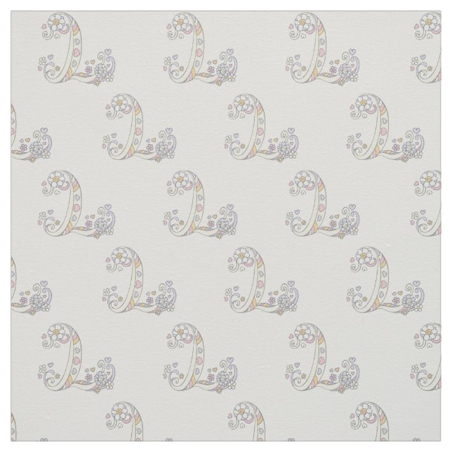 Tecido personalizado de texto decorativo com letra (Modelo)