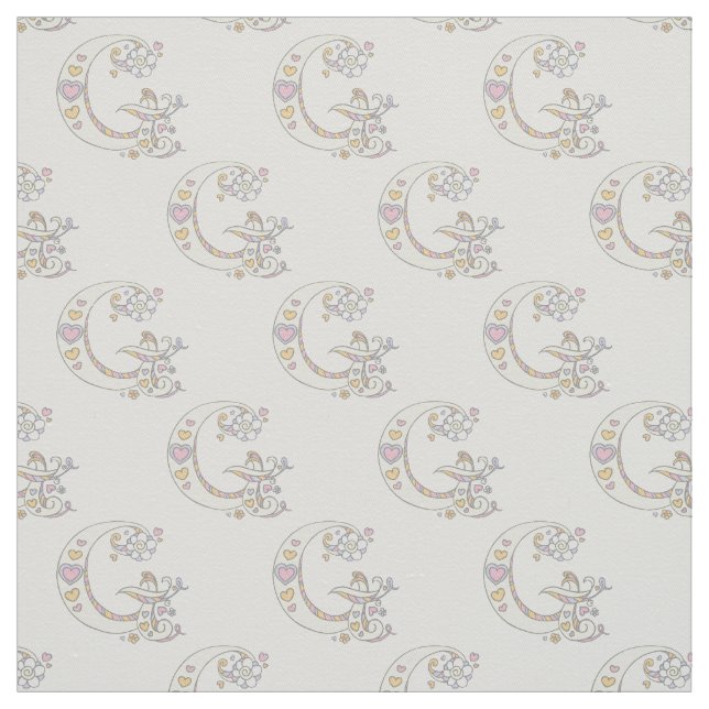 Tecido personalizado de texto decorativo com letra (Modelo)