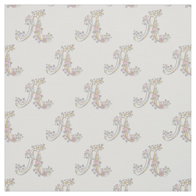 Tecido personalizado de texto decorativo com letra (Modelo)