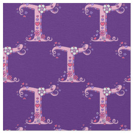 Tecido personalizado de texto decorativo com letra