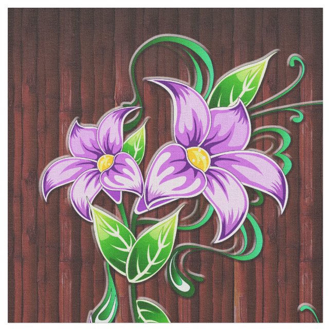 Tecido Personalizado do Decurso de Flor 5 e 5A (Detalhe)