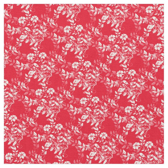 Tecido Personalizado - Vermelho e Branco (Detalhe)