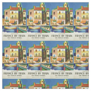 tecido personalizável da França viagens vintage