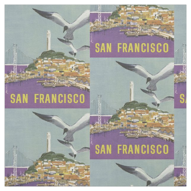 Tecido personalizável Vintage San Francisco (Modelo)