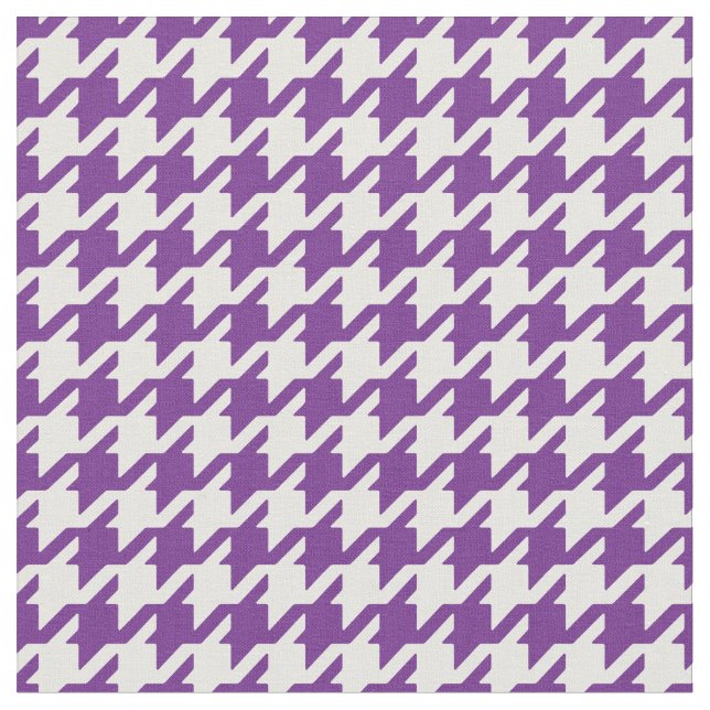 Tecido Personalize seu próprio padrão roxo de houndstooth (Detalhe)