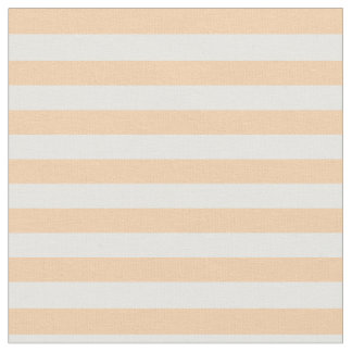 Tecido Pêssego & branco listrados