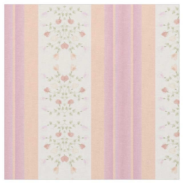 Tecido Pêssego de Pastel e Faixa Rosa (Detalhe)