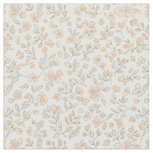 Tecido Pêssego Suave Floral Utilitário Vintage Década de