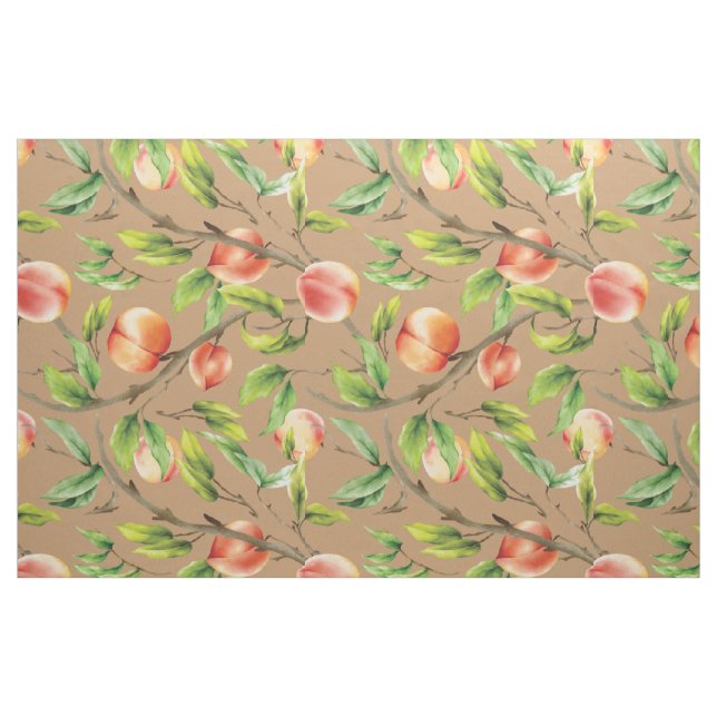 Tecido Pêssegos na árvore (Fat Quarter)