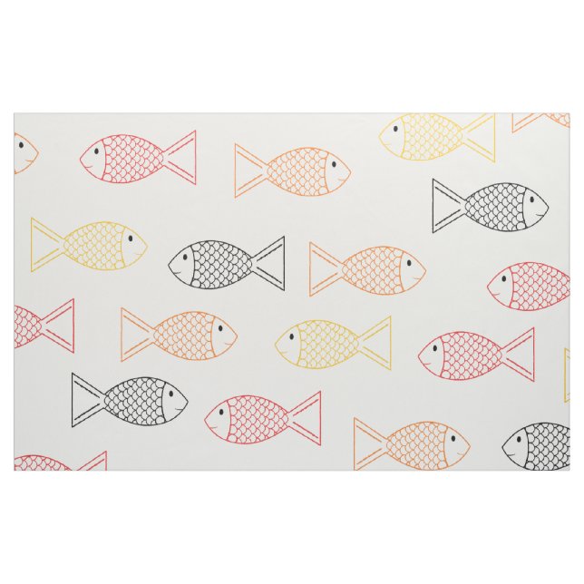 Tecido Pet Goldfish/ Koi Carp Fish Impressão (Fat Quarter)