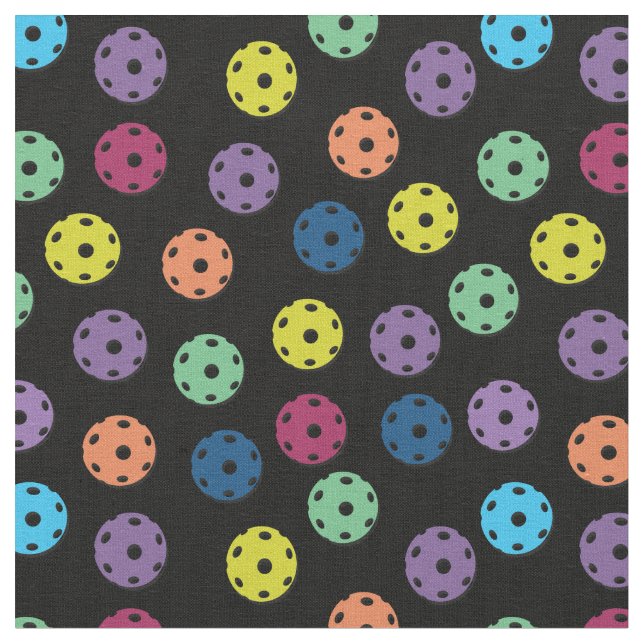 Tecido Pickleball - misturar fundo preto (Detalhe)
