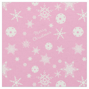 Tecido  Pickleball 💟 rosa 🎄 Feliz Natal 
