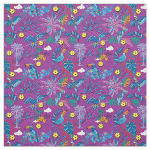 Tecido Pickleball tropical, fundo personalizado