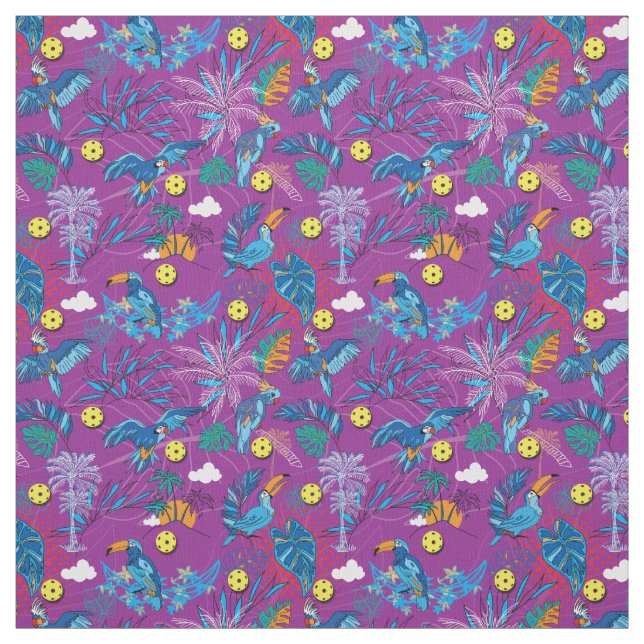 Tecido Pickleball tropical, fundo personalizado (Modelo)