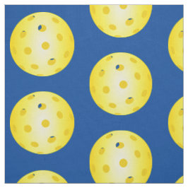 Tecido Pickleball Yellow Ball Patterno on Blue