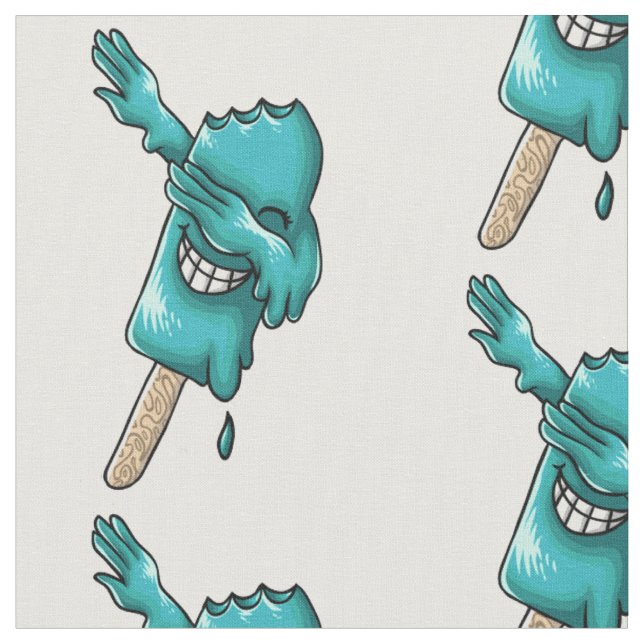 Tecido picolé azul de borbulhar engraçado (Detalhe)