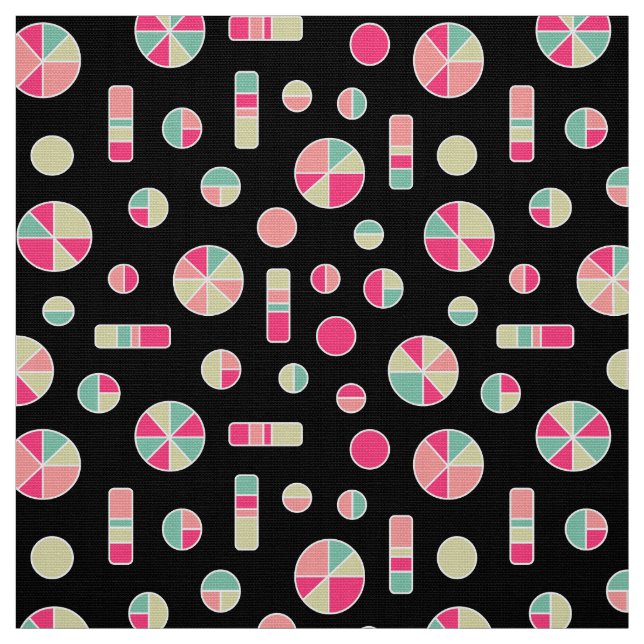 Tecido Pie Circles and Bar Pattern 271019v1 - Black (Círc (Modelo)
