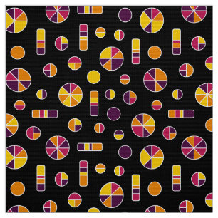 Tecido Pie Circles and Bar Pattern 271019v2 - Black