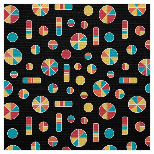 Tecido Pie Circles and Bar Pattern 271019v3 - Black (Círc (Modelo)